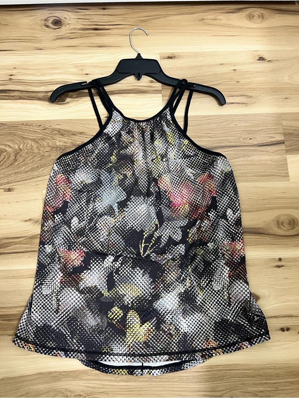 Prana Women’s Large Floral Strappy Halter Tank Yoga Athleisure Top